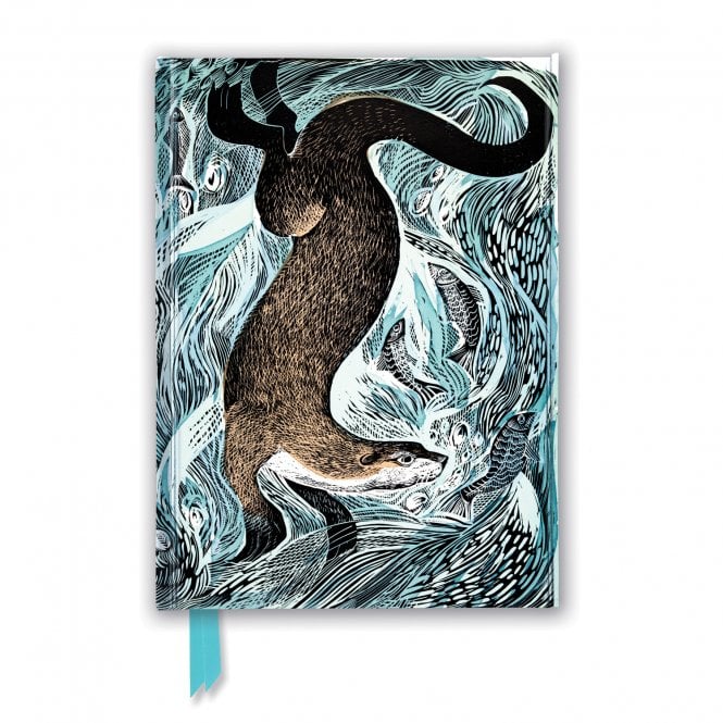 Angela Harding Fishing Otter Hardback Notebook