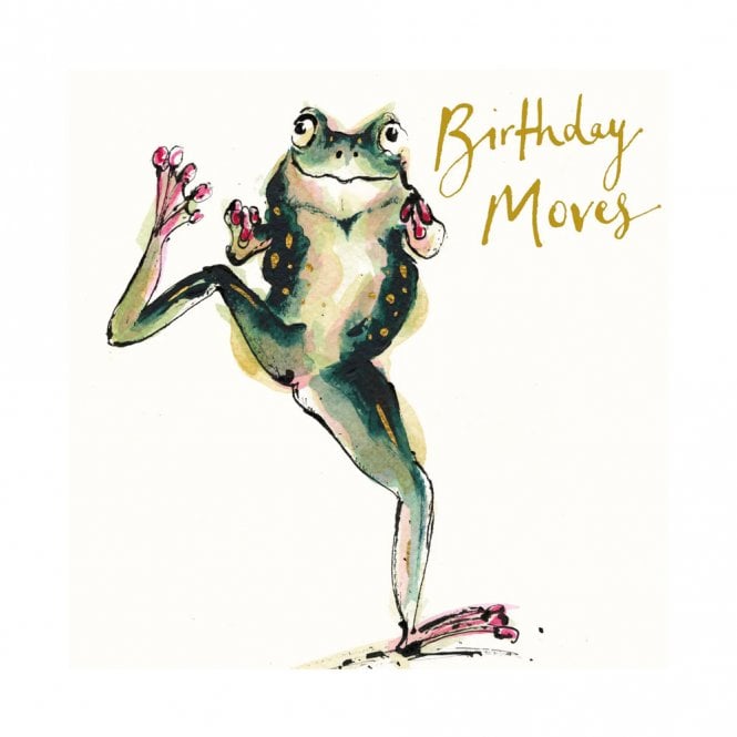 Anna Wright Birthday Moves Gold Foil Card
