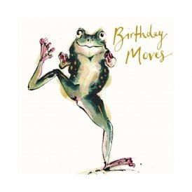 Birthday Moves Gold Foil Card
