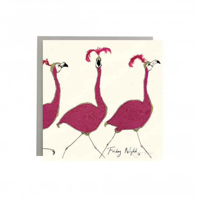Anna Wright Friday Night Flamingo Card