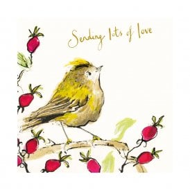 Sending Love Goldcrest Gold Foil Card