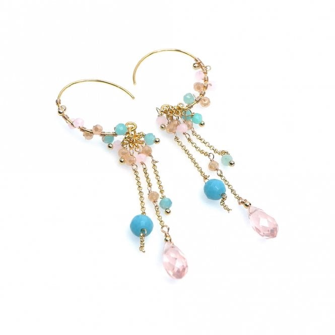 Annabella Moore Amazonite Beaded Drop Earrings