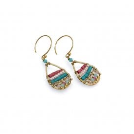 Amazonite Pink Tourmaline Earrings
