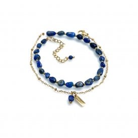 Bottle Blue Lapis Gemstone Bracelet