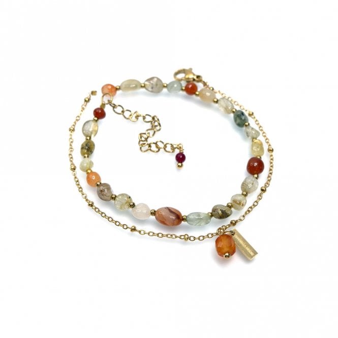 Annabella Moore Carnelian Orange Gemstone Bracelet