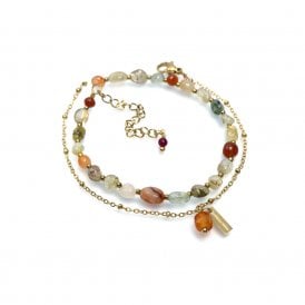 Carnelian Orange Gemstone Bracelet