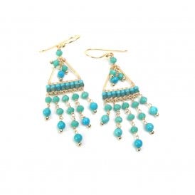 Turquoise Beaded Earrings