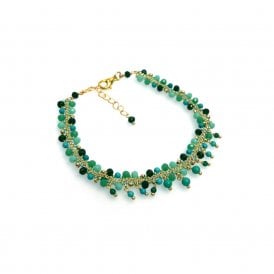 Turquoise & Jade Beaded Bracelet