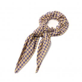 Checkmate Wheat Scrunchie Scarf