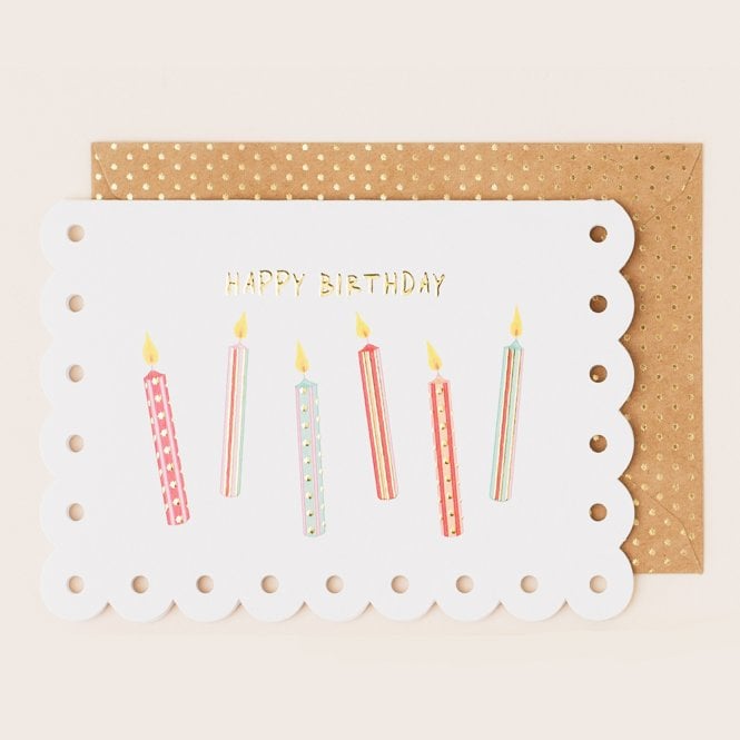 Apple & Clover Candles Birthday Card