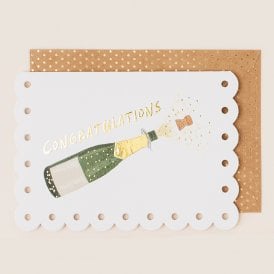 Congratulations Prosecco Bottle Card
