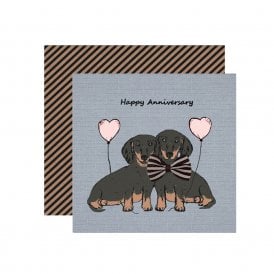 Dachshund Happy Anniversary Card