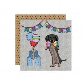 Dachshund Happy Birthday Card