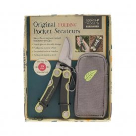 Folding Pocket Secateurs Gift Set - Apple Green