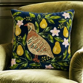 Freyr Navy Velvet Cushion
