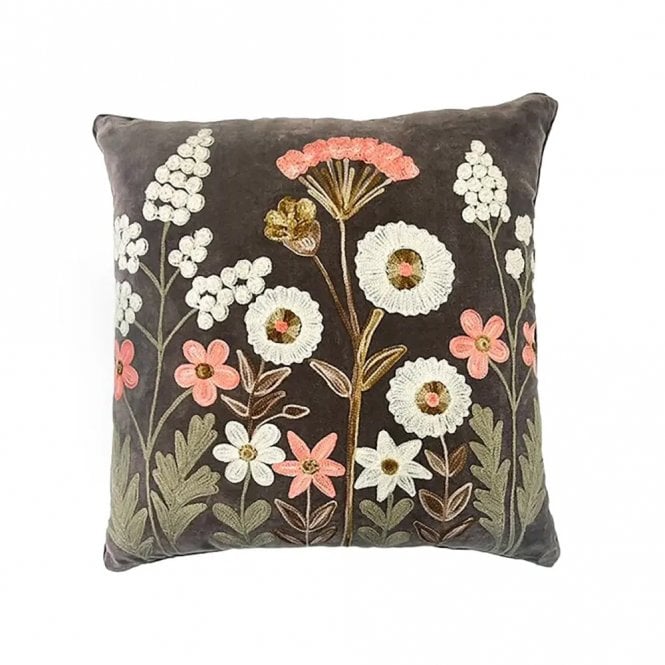 Aquarelle Home Winslow Iron Velvet Cushion