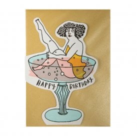 Birthday Cocktail Cut Out Card