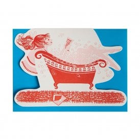 Lady in the Bath Cut Out Card