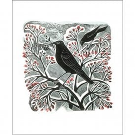 Angela Harding Blackbird & Berries Card