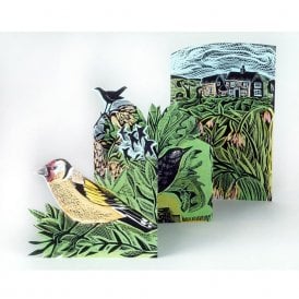 Angela Harding Garden Birds Concertina Card