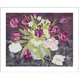 Angie Lewin Sandler Mug with Tulips and Narcissi Card