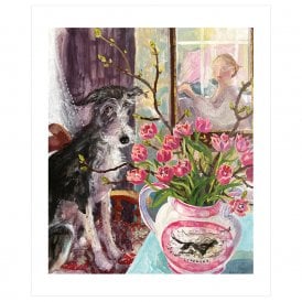 Brita Granström Hilda and Tulips Card