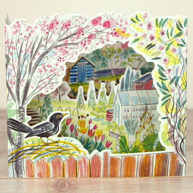 Art Angels Publishing Emily Sutton Blackbird 3D Allotment Card