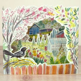 Emily Sutton Blackbird 3D Allotment Card