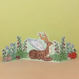 Fee Greening Enchanted Peryton Die-Cut Card