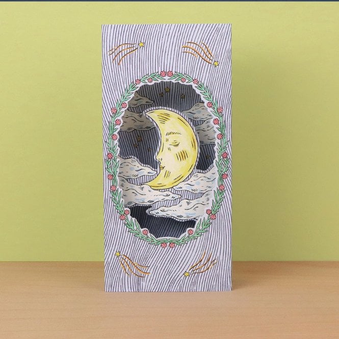 Art Angels Publishing Fee Greening Magical Moon Die-Cut Card