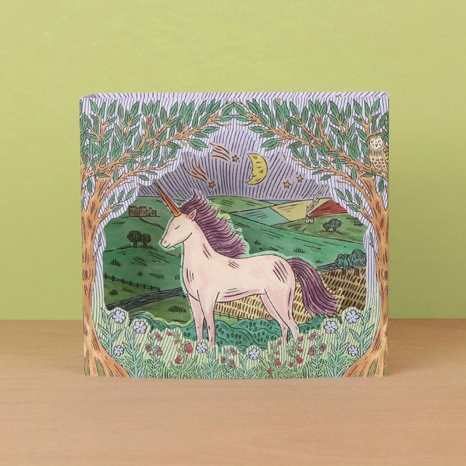 Art Angels Publishing Fee Greening Twilight Unicorn Die-Cut Card