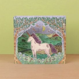 Fee Greening Twilight Unicorn Die-Cut Card