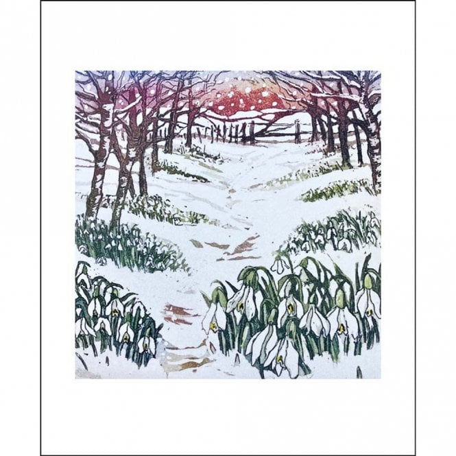 Art Angels Publishing Sally Winter Snowdrop Wood Card