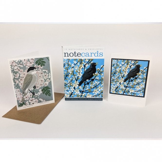 Art Angels Publishing Robert Gillmor Blackthorn Blackbird / May Blackcap Notecard Pack