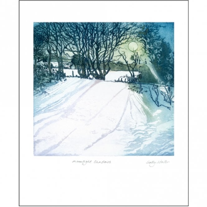 Art Angels Publishing Sally Winter Moonlight Shadows Card