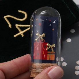 Christmas Present Bow Gold Stud Earrings