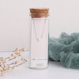Mini Courage Heart Sterling Silver Necklace