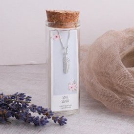 Soul Sister Feather Silver Necklace