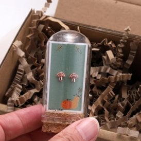 Toadstool Silver Stud Earrings