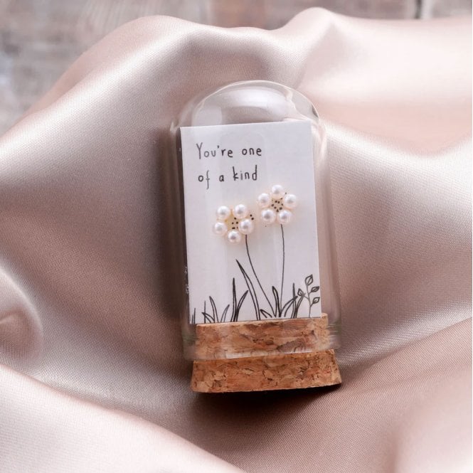 Attic Creations You're One Of A Kind Pearl Stud Earrings