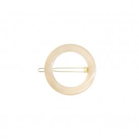 Ivory Round Hair Clip