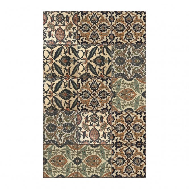 Beija Flor Armenian Eclectic Amber Concrete Large Vinyl Mat