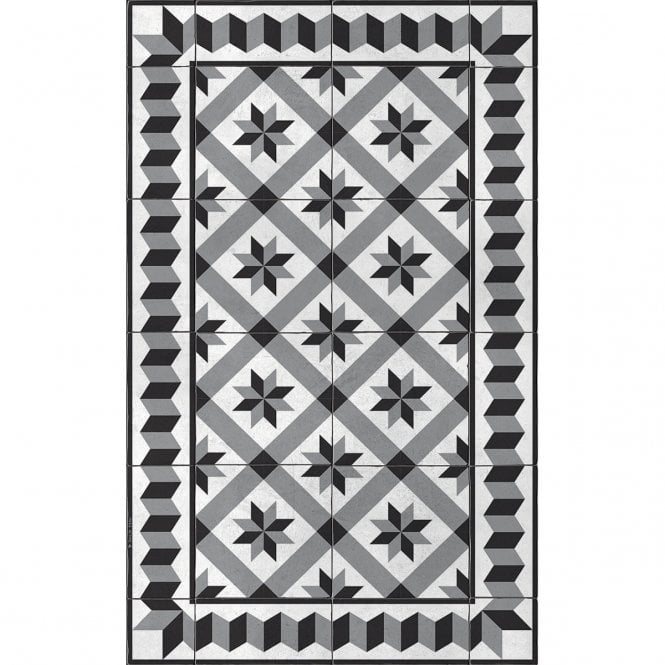 Beija Flor Gothic Silver Concrete Large Vinyl Mat