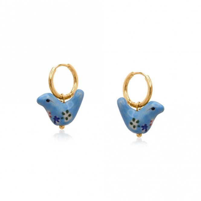 Big Metal London Cowboy Bird Charm Earrings - Assorted