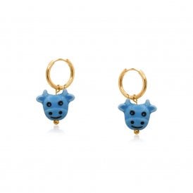 Cowboy Cow Charm Earrings - Assorted