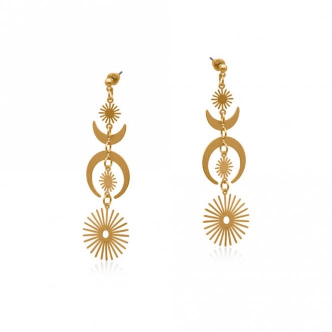 Big Metal London Delphi Altar Gold Statement Earrings