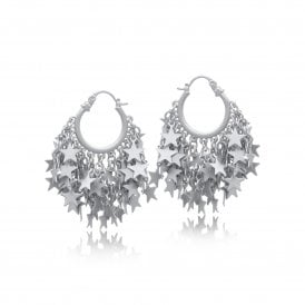 Elaine Starfall Matte Silver Earrings