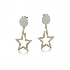 Ivy Two Tone Gold Star Earrings