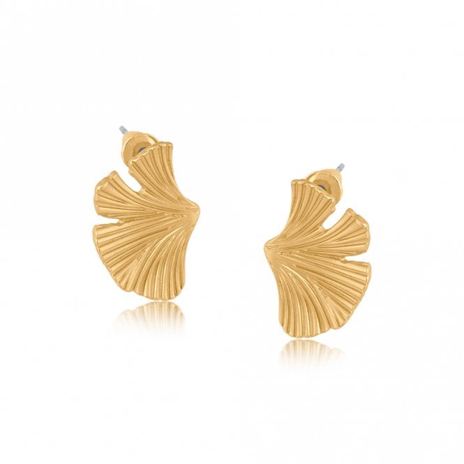 Big Metal London Julia Gynko Gold Stud Earrings