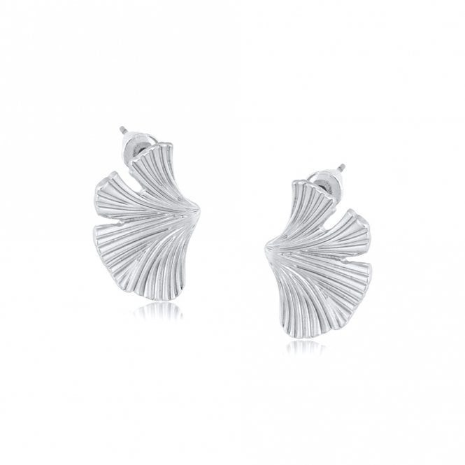 Big Metal London Julia Gynko Silver Stud Earrings